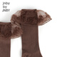 jnby by JNBY Jiangnan cloth clothes children's clothing high-tube socks mesh fashionable casual cute autumn and winter girls and children 6O8N13540 219/Brown coffee 28