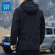 Jeanswest veste décontractée printemps et automne nouveau style 2025 veste à la mode veste à capuche simple veste polyvalente hommes 6628 Gris foncé [printemps et automne] 3xl