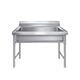 Stainless steel commercial sink kitchen single-slot large hand-washing sink dishwashing custom dishwashing basin with bracket integrated sink 800*500*800 without faucet without faucet hole