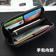 Men's wallet long genuine leather texture clutch large capacity multi-card zipper business handbag can be placed on mobile phone Coffee color