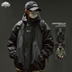 Dingfengbaoluo assault jacket men's autumn and winter outdoor sports hooded workwear large pocket jacket YM9945 black 3XL