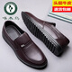Zapatos de cuero de pájaros carpinteros para los nuevos zapatos casuales de negocios de cuero genuino para hombres, suela suave y transpirable sin deslizamiento de mediana edad y ancianos, zapatos de papá de gran tamaño negro 9922 Modelo de cuatro estaciones 37 zapatos de cuero estándar