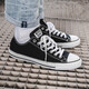 Converse Canvas Schuhe Herrenschuhe Frauenschuhe Allstar Schwarze Sportschuhe atmungsaktive Freizeitschuhe 37