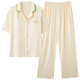 
Catman Modal pajamas for women in spring and summer cardigans for short-sleeved trousers for large size women's thin home clothing suits can be worn outside 12111 M (recommended weight is 90-100 Jin [Jin equals 0.5 kg])