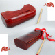 Ancient Dian musical notes Bangzi percussion instruments Mahogany treble bass bangzi treble bass wooden fish knocking stick double tone Bangzi Opera Bangzi Mahogany (bass bangzi) + knocking stick