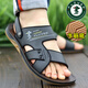 Red Dragonfly [Empfohlen von der zentralen Mutter] Herren Sommer 2025 Neue äußere atmungsaktive Ledersandalen echte Lederschuppen Anti-Rutsch-Rindfleisch-Sehnen-Sohle Beachschuhe 6227 Khaki Rindfleisch Sehne Sohle 37