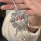 
Beiyipin new Chinese cat eye stone mobile phone pendant butterfly pendant ancient style mobile phone chain hanging chain ins beaded handheld Chinese mobile phone hanging decoration