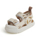 Huaya Huaya children's sandals summer baby boy toddler shoes soft sole toe non-slip girls beach shoes brown size 25 (inner length 15.5cm)