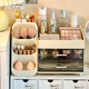 Nafenai Desktop Cosmetics Storage Box High-end Makeup Brush Storage Bucket Skin Care Product Compartment Drawer Storage Box Storage Rack Cream A/Makeup Brush Integrated Makeup Box