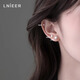 Lnieer999 pure silver freshwater pearl earrings for women anti-blocking needle ear piercing small earrings high-end ear bone nails 2025 earrings 3mm white freshwater pearl earrings 999 pure silver