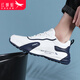 Red Dragonfly men's shoes with sole leather autumn and winter casual shoes men's dad shoes thick sole heightening shoes men WXA342463 white blue 41