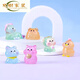 Cartoon 12 Zodiac Figuren Voller Satz kleiner Desktop -Ornamente Simulation Simulation kleiner Tier Tiger Kaninchen Drache Schlangen Pferd Schaf Hähne Hunde Hund Schwein Leuchtende 12 Zodiac 12 Pack