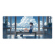 
Three-color cat 2D anime mouse pad super large boy computer desktop mat laptop keyboard mat office mouse pad game e-sports cartoon customizable precision lock edge thickened 12083 blue sky and white clouds 80 cm x 30 cm x 3 mm