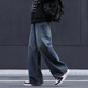 Rongxitu Herren-Waschung Jeans gerade lose lockere drapierte Weitbein 2025 Neue Frühlings- und Herbst-Herren-Schlampe 1047 Nostalgische Farbe m