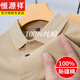 Hengyuanxiang 100% Pure Cotton Men's Men's Polo Рубашка лето-свинец с твердым цветом. Случайный футболка с коротки