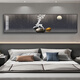 
Aohan modern light luxury bedside painting bedroom master bedroom background wall decoration painting living room horizontal version warm and warm atmospheric wall painting JD12243 Xianlu looking at the moon 135*35cm crystal porcelain aluminum alloy black frame
