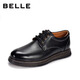 百丽百丽集团鞋子男鞋2024春款牛皮美式复古工装鞋户外休闲系带男皮鞋 黑色 41