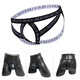New spot men's thongs sexy sexy youth double underwear men black L picture price M white