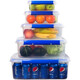 Bloqueo de bloqueo de plástico transparente caja de refrescos Rectangular SEAL Caja de almacenamiento de alimentos Caja grande de hotel Caja de refrescos (9926) Caja de logotipo elevada 10 litros (37*26*17