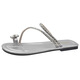 
ZUYLFYP shoes flat-soled French fairy shoes 2024 new summer soft sole with skirt toe rhinestone slippers summer 6626 diamond belt - white 38-39 suitable for 37-38 feet