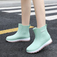Mu Yunyao Japanese rain boots for women's non-slip 2025 new adults with waterproof and anti-slip mid-tube rainy day shoes Apricot color (standard size) 36