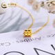 CHINA GOLD Gold Necklace Women's Pure Gold Small Waist Necklace Clavicle Chain Wedding Mid-Autumn Festival Birthday Gift for Girlfriend and Wife Pure Gold Pendant + Yellow K Gold Necklace Jingsuda