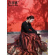 Danzhuna Horse Falda Falda completa Otoño Nuevo vestido chino Diario para el trabajo Versión modificada Versión Long Skirt Traje para mujeres 2679 Black Top + Red Horse Falda M