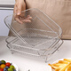 FANCYCHIC square multi-layer stainless steel oven air fryer accessories grill drain rack barbecue mesh steaming rack baking cooling rack 3-layer square grill