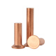 Guwanji Countersunk Rivet GB 869 Cobre Countersunk Rivet 304 Acero inoxidable Golpea Cabeza plana Cabeza plana Cabeza sólida Carretera de cobre M4x5 [20 piezas] Cobre