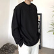 Si Yan high-end gray American cleanfit Henry shirt men's waffle long-sleeved T-shirt right shoulder small neckline bottoming sweatshirt black XL135-150Jin Jin equals 0.5 kg one size