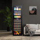 Bacchus wine cabinet thermostatic cabinet embedded household multi-functional single-door dual-temperature refrigerator air-cooled frost-free office restaurant fresh ice bar beverage cabinet vertical display cabinet tea cabinet YC-208 air-cooled dual temperature multi-storage + fruit basket 40 bottles