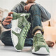 MVPBOY running shoes men's new spring versatile casual sports shoes men's bottom bag dad's shoes breathable mesh shoes men's shoes Sunshine C681 green 40