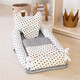 Beijia Yuanying crib mid-bed detachable and washable portable crib anti-shocking bionic fully removed baby pillow travel crib Crown (crown model) 90*55*35cm [with quilt]
