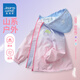 
Jeanswest Children's Three-in-One Shock Clothes Removable Jacket Boys Spring and Autumn Fleece Girls Winter Outdoor Windproof Jacket [Spring and Autumn] Pink (6624) 160