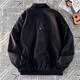 7 high-quality American trendy brand workwear bomber jackets for men in spring and autumn high street handsome trendy design loose casual jacket TMZXF-W78 black L