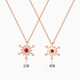 Chiba Jewelry 9K gold ruby and zircon pendant Hongxia Yingxue charming sparkling neck jewelry gift 9K gold ruby and zircon pendant/gold weight about 0.2g