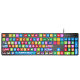 
Logitech K845 mechanical keyboard game e-sports wired keyboard computer office keyboard personalized custom keycap version for boys’ girlfriend gift k845-RAPPER joint keycap tea scroll