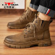 Bull Family Martin Boots Men's British Spring y Autumn Retro Retro Old Old High-Top gruesas Botas Botas de trabajo para hombres Brown 41