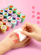 Children's stamp cartoon seal reward small red flower letter kindergarten primary school students cute homework medal wholesale pattern teacher teaching comments encourage praise 10 pack reward money (free 1 bottle of stamping ink)