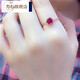 Libiao rose gold ruby women's ring Russian 585 purple gold color 14K gemstone ring simple new style women's size 11