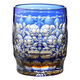 Baichunbao Edo Kiriko K9 starburst cup high-end handmade lead-free crystal cup whiskey foreign cup crystal cup gift 1 amber bottom sapphire blue dot crystal cup