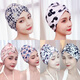 Chaosihui long and short hair, fashionable and cute ear-protecting fabric swimming cap, good-looking, hot spring swimming cap for women, showing small face, 2001 black Mickey hat + nose clip earplugs