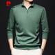 Pierre Cardin Camiseta de manga larga para hombres de primavera y otoño de la primavera y otoñal.