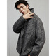 GXG men's clothing, black and gray, simple commuter wool short coat, men's 24-year winter new product, black and gray M