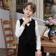 IVY HOUSE Ivy children's clothing for boys and older children in autumn new style classic simple long-sleeved white shirt college breathable cotton white ((bow tie not included)) 120cm