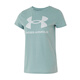 安德玛（Under Armour）女装运动套装 25夏季新款舒适透气大标短袖T恤梭织长裤 两件套 T恤+长裤 L