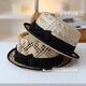 JOLISAC autumn seal handmade craftsmanship knitted straw hat Rafi grass sissanthem hat vacation sun protection hat women Rafi grass herb color adjustable