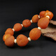 Hupai, one thing, one picture, one certificate, natural beeswax bracelet, raw stone bracelet, leather sea float, chicken fat red, raw mineral bracelet, 26.78g, 15*16mm