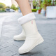 Rain boots for women adult 2024 new fashion style wear mid-tube boots non-slip water shoes rubber shoes overshoes rain boots women pink 37