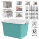 Chenzhi Shangpin Extra Large Clothing Storage Box Wholesale Toy Storage Box Clothes Storage Box Quilt Organizer Box Household Plastic Box Nordic Blue 20# (length 28. width 19. height 17) without wheels
